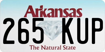 AR license plate 265KUP