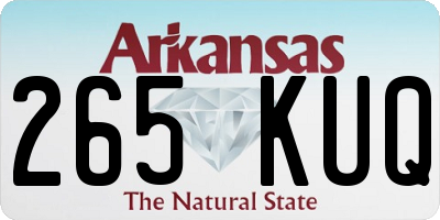 AR license plate 265KUQ