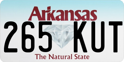 AR license plate 265KUT