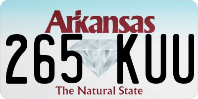 AR license plate 265KUU