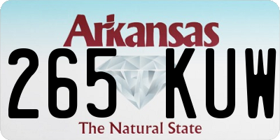 AR license plate 265KUW