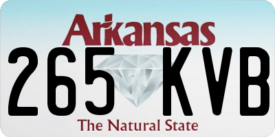 AR license plate 265KVB