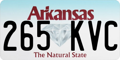 AR license plate 265KVC