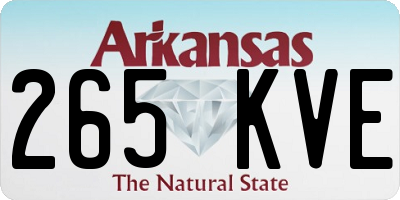 AR license plate 265KVE