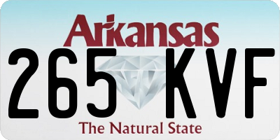 AR license plate 265KVF