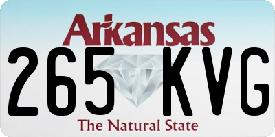 AR license plate 265KVG