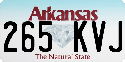 AR license plate 265KVJ