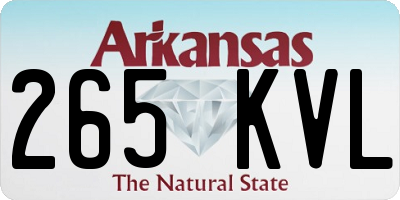 AR license plate 265KVL
