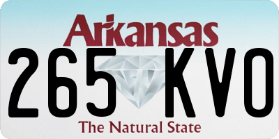 AR license plate 265KVO