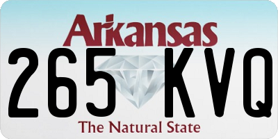 AR license plate 265KVQ