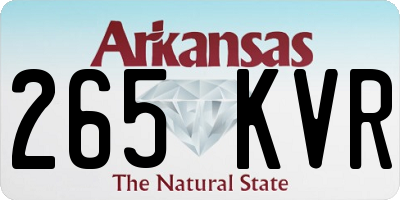 AR license plate 265KVR