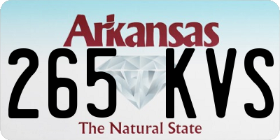 AR license plate 265KVS