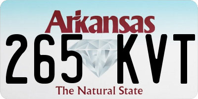 AR license plate 265KVT