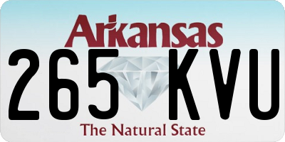 AR license plate 265KVU