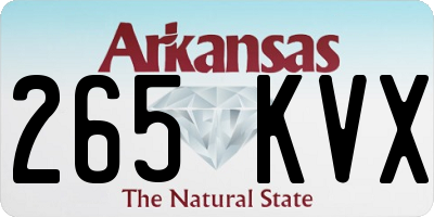 AR license plate 265KVX