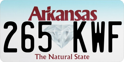 AR license plate 265KWF