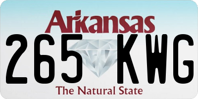 AR license plate 265KWG