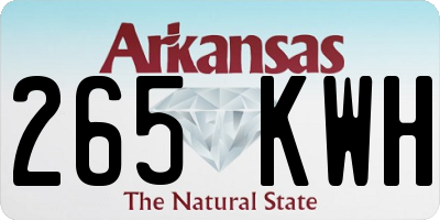 AR license plate 265KWH