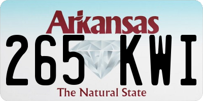 AR license plate 265KWI