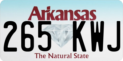 AR license plate 265KWJ