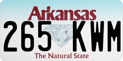 AR license plate 265KWM