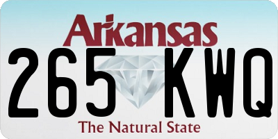 AR license plate 265KWQ