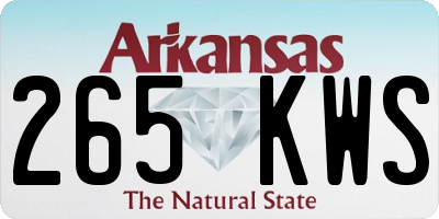 AR license plate 265KWS