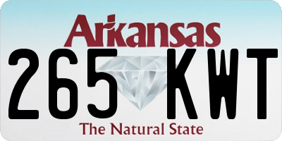 AR license plate 265KWT