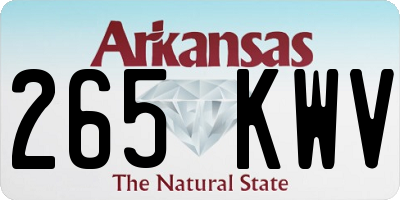 AR license plate 265KWV