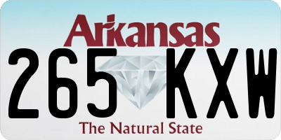 AR license plate 265KXW