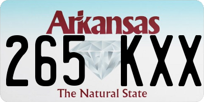 AR license plate 265KXX