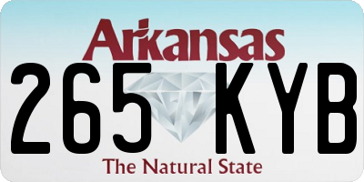 AR license plate 265KYB