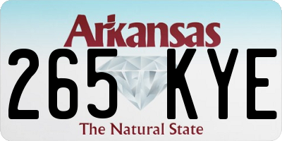 AR license plate 265KYE