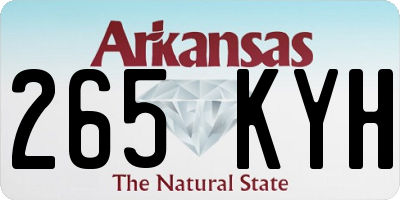 AR license plate 265KYH