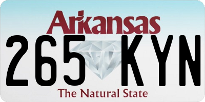 AR license plate 265KYN
