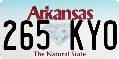 AR license plate 265KYO