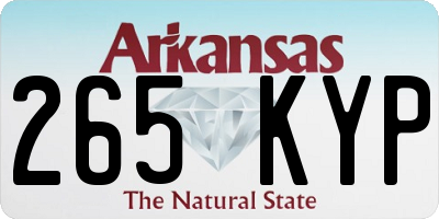 AR license plate 265KYP