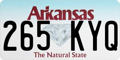 AR license plate 265KYQ