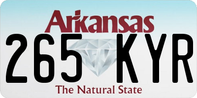 AR license plate 265KYR