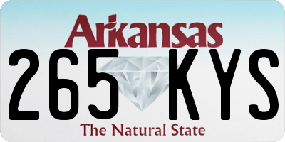 AR license plate 265KYS