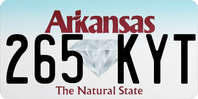 AR license plate 265KYT