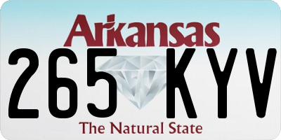 AR license plate 265KYV