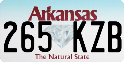 AR license plate 265KZB