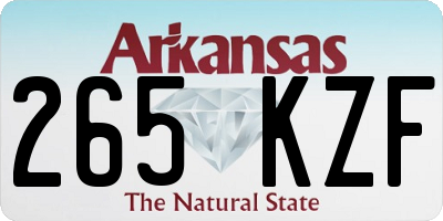 AR license plate 265KZF