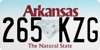 AR license plate 265KZG