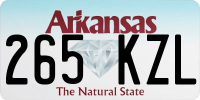 AR license plate 265KZL
