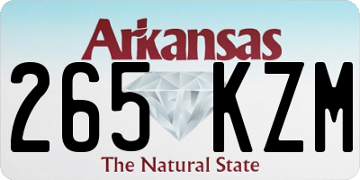 AR license plate 265KZM