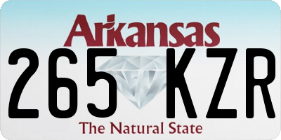 AR license plate 265KZR