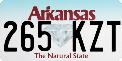 AR license plate 265KZT