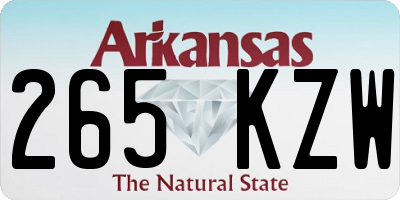 AR license plate 265KZW